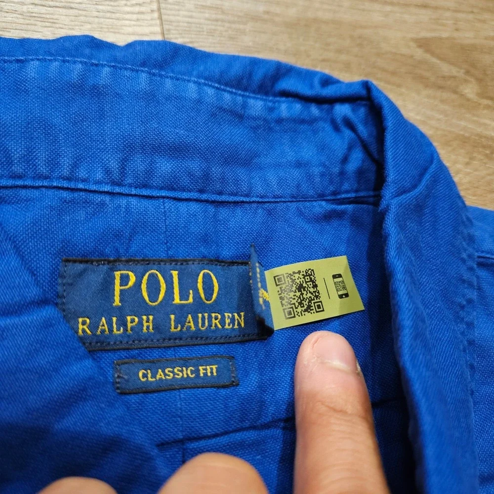 NWT Polo Ralph Lauren Classic Fit Button Down Shirt Blue Men's L Cotton